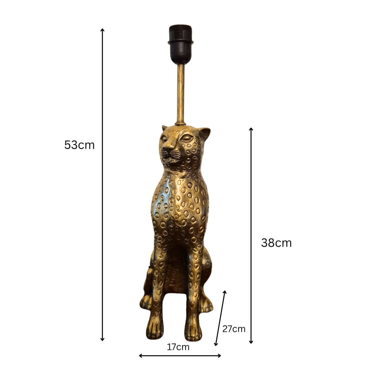 Lord Leopard Gold Table Lamp