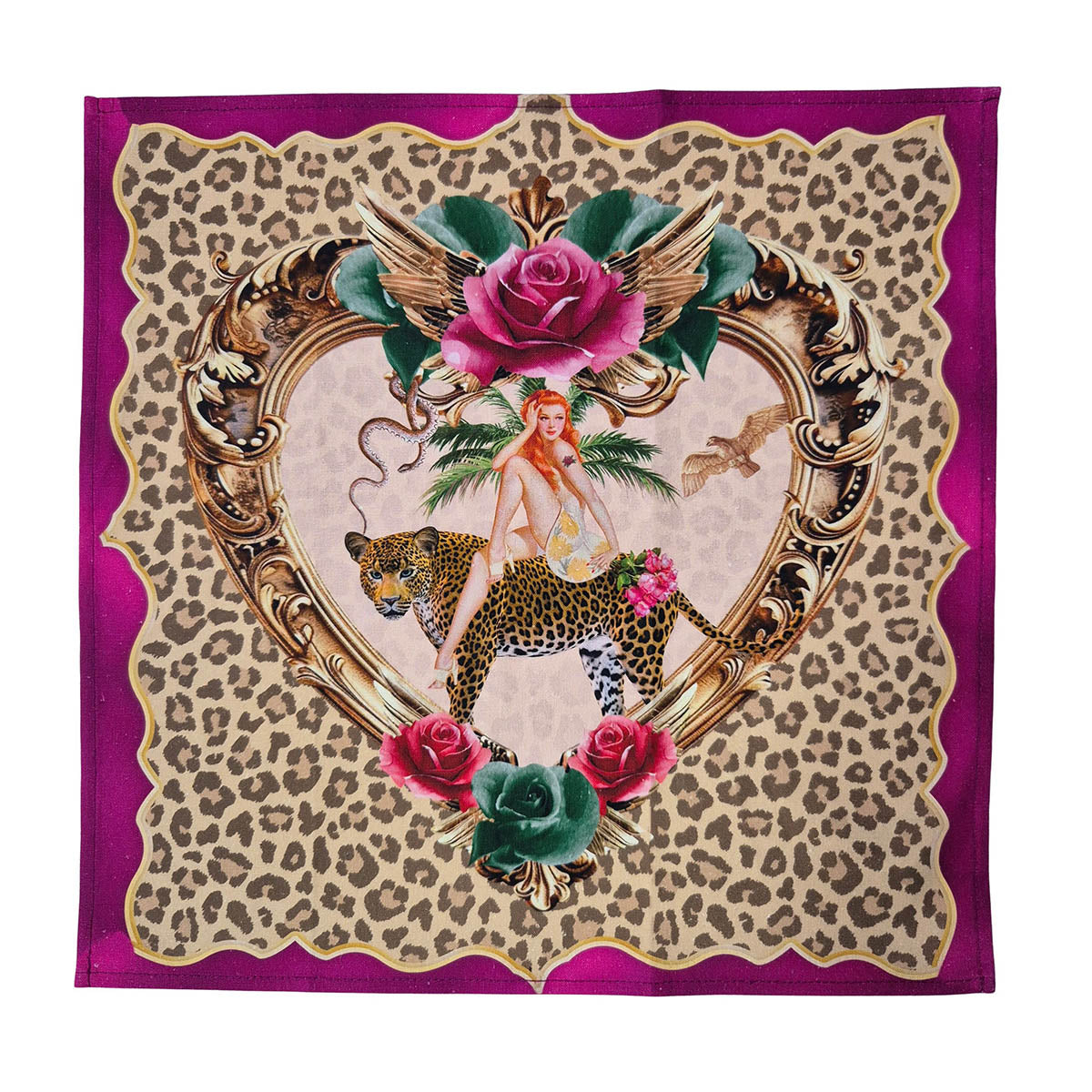 Tiger Rose Napkin 4Pc Set