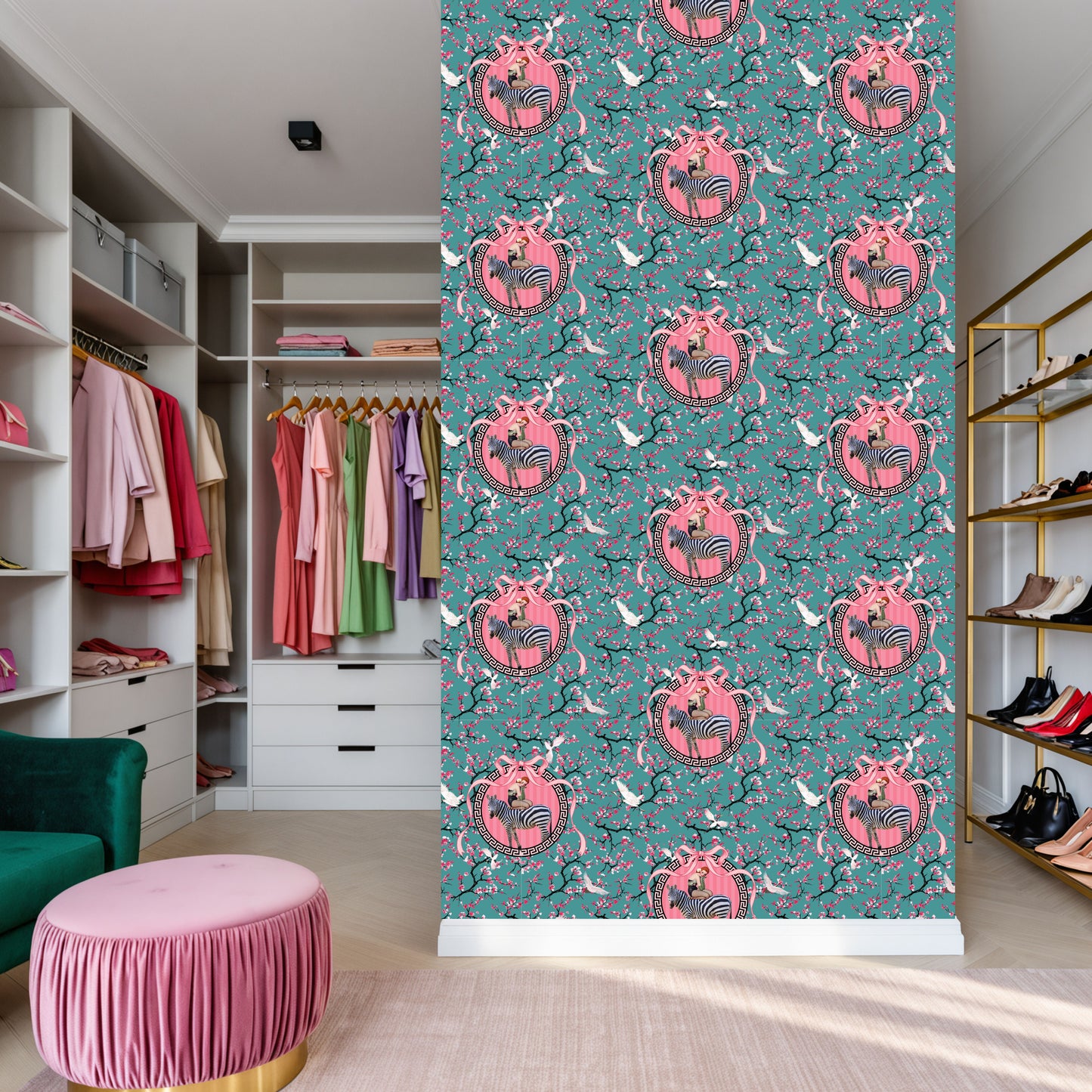 Gigi Cherry Blossom Wallpaper Blue