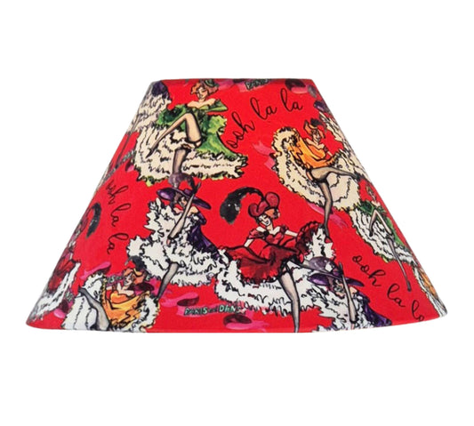 Can Can girls Red Lampshade for table lamp floor lamp, black coolie shade table lamp floor lamp ceiling pendant bold 16"