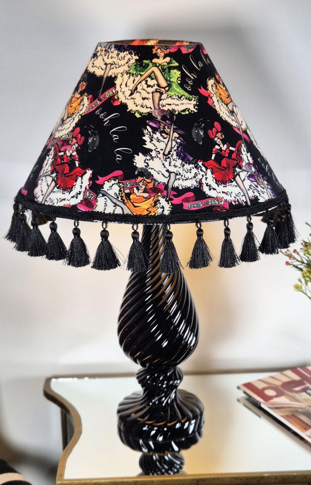 Dancing girls Black Tassel Lampshade for table lamp floor lamp, black coolie shade table lamp floor lamp ceiling pendant bold 16"