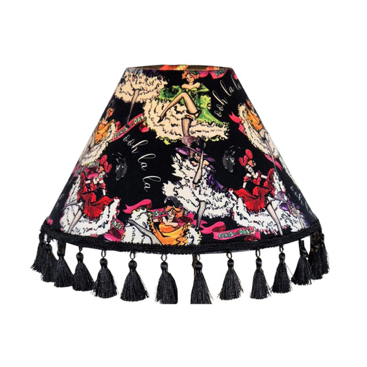 Dancing girls Black Tassel Lampshade for table lamp floor lamp, black coolie shade table lamp floor lamp ceiling pendant bold 16"