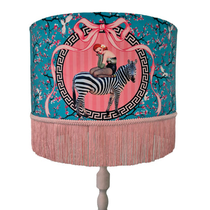 Gigi Cherry Blossom Fringed Lampshade
