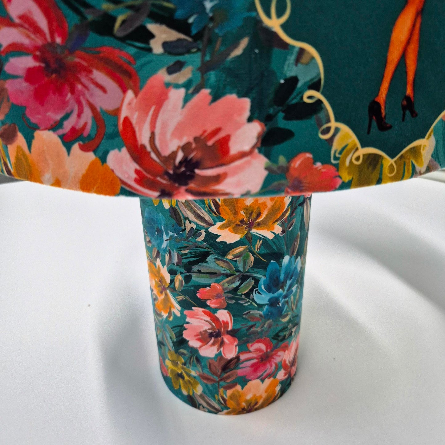 Lulu LaRue Floral Table Lamp Teal