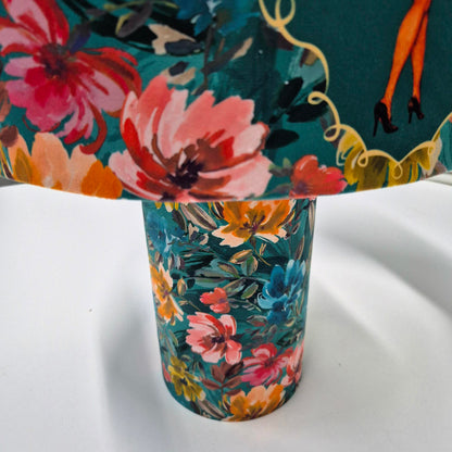 Lulu LaRue Floral Table Lamp Teal