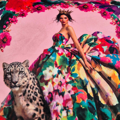 Her Wild Majesty Fringed Lampshade