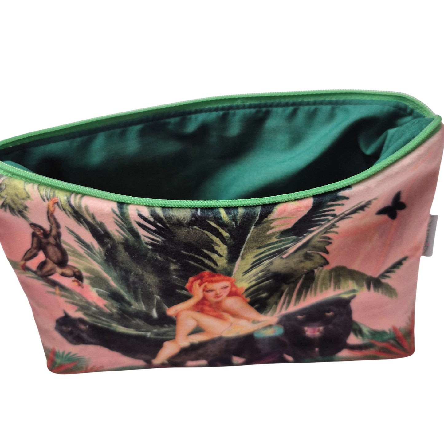 Jungle Pink Velvet Cosmetics Purse