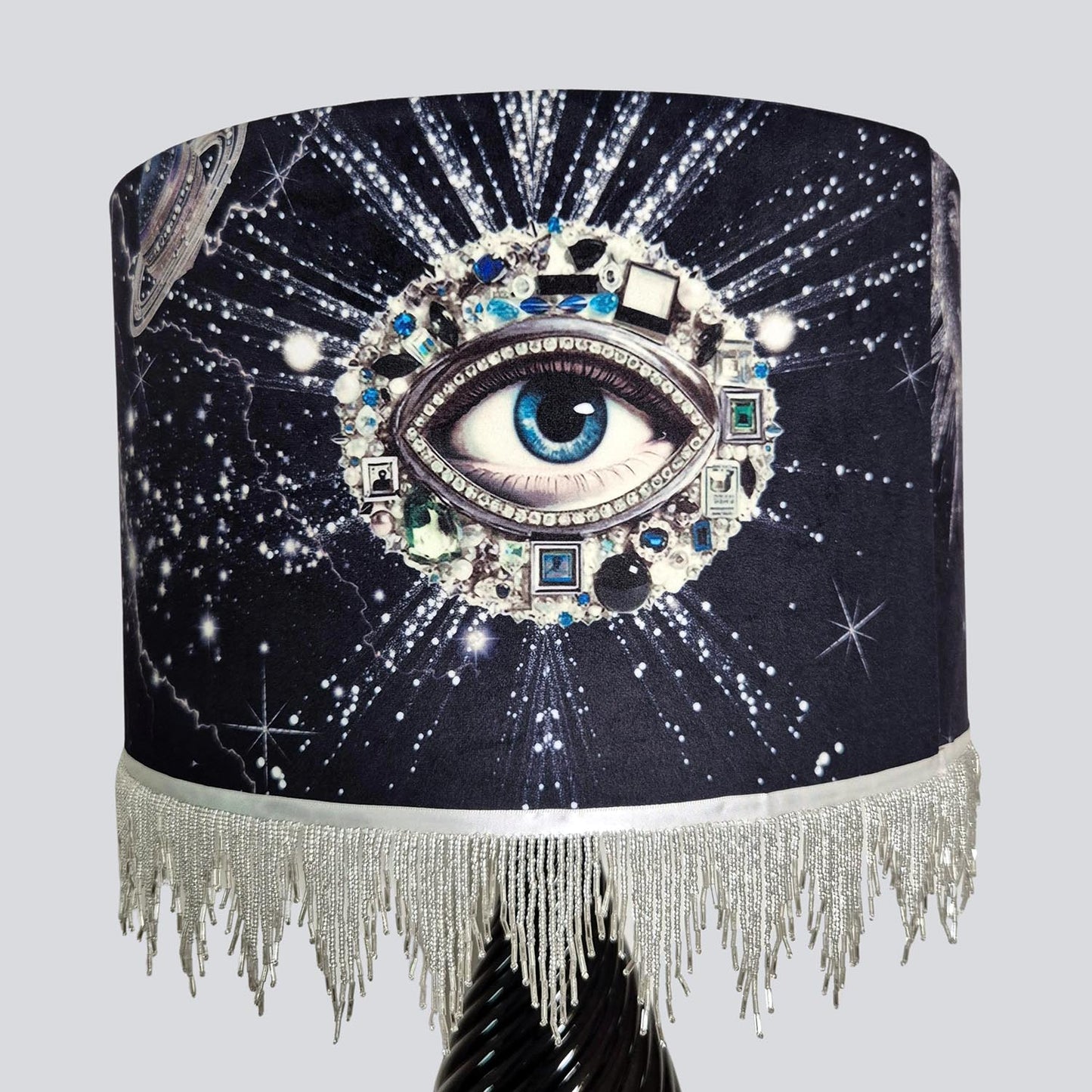 Celestial Goddess Beaded Fringe Lampshade