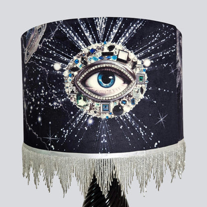 Celestial Goddess Beaded Fringe Lampshade