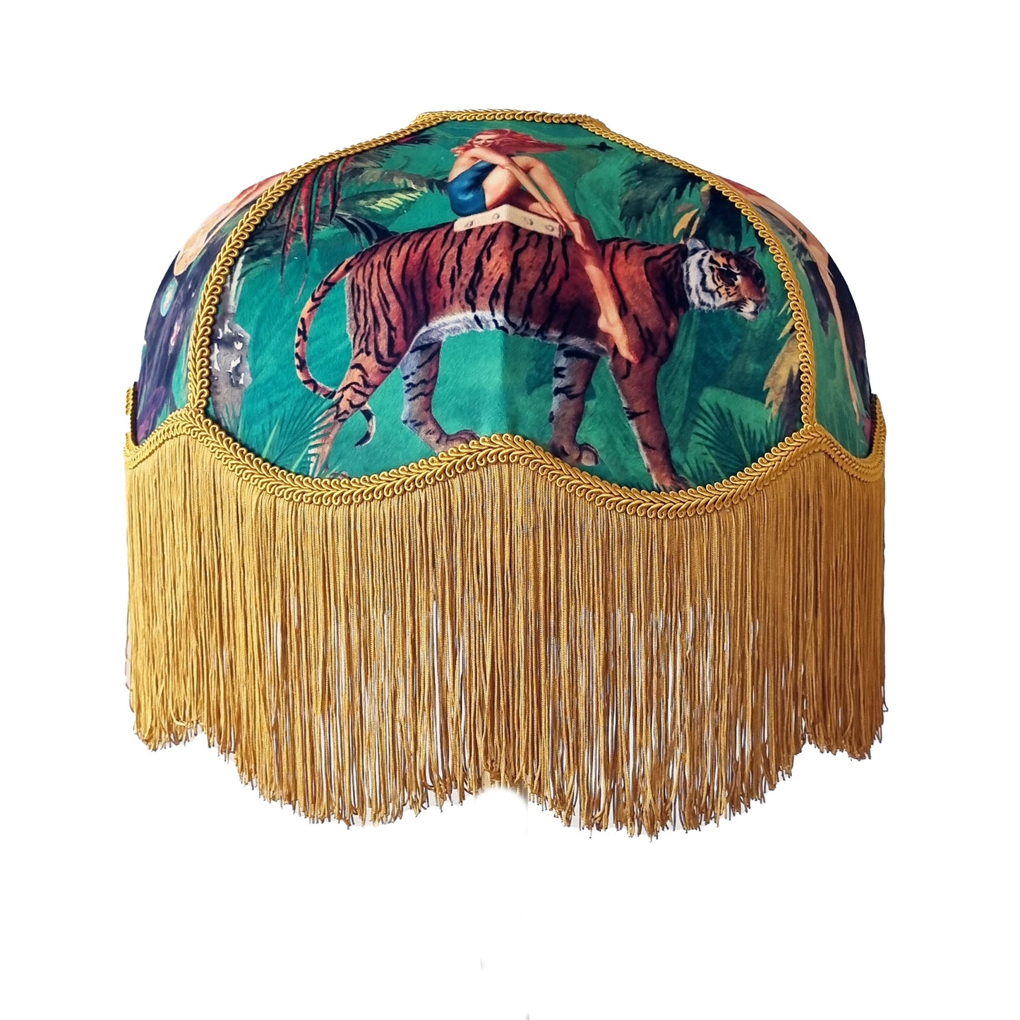 Jungle Walk Fringed Lampshade