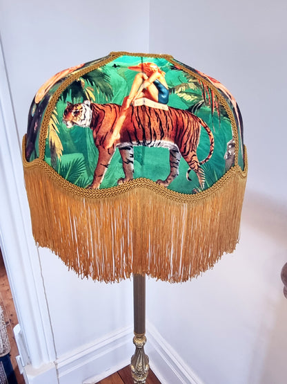 Jungle Walk Fringed Lampshade