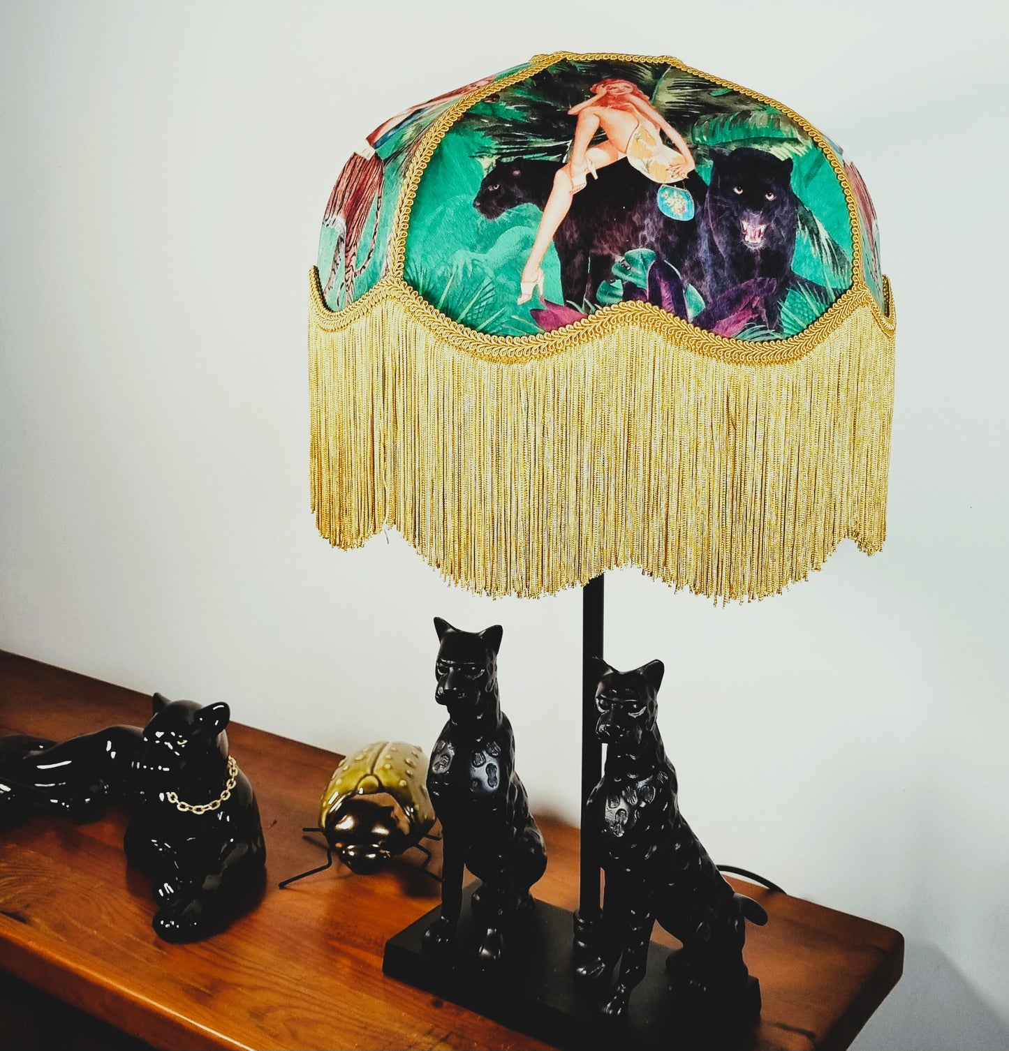 Jungle Walk Fringed Lampshade