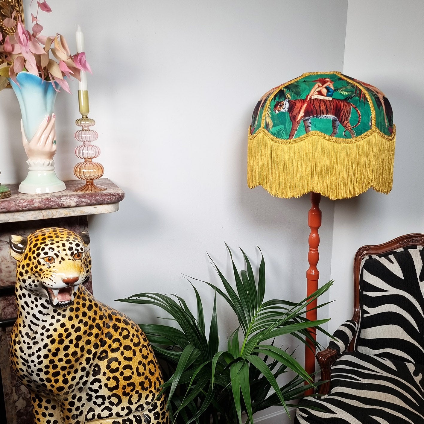 Jungle Walk Fringed Lampshade