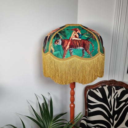 Jungle Walk Fringed Lampshade