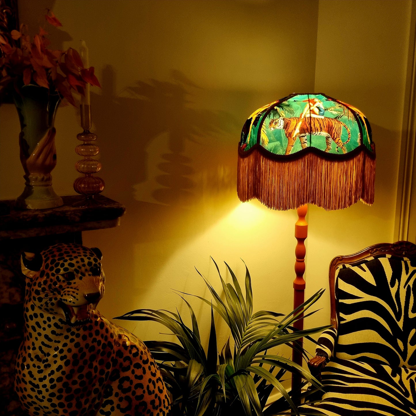 Jungle Walk Fringed Lampshade