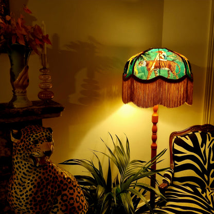 Jungle Walk Fringed Lampshade