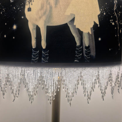Celestial Goddess Beaded Fringe Lampshade