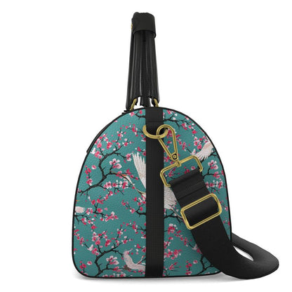Gigi Duffle Weekender Leather Bag Blue