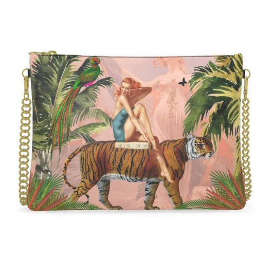 Jungle Walk Pink Leather Crossbody Bag