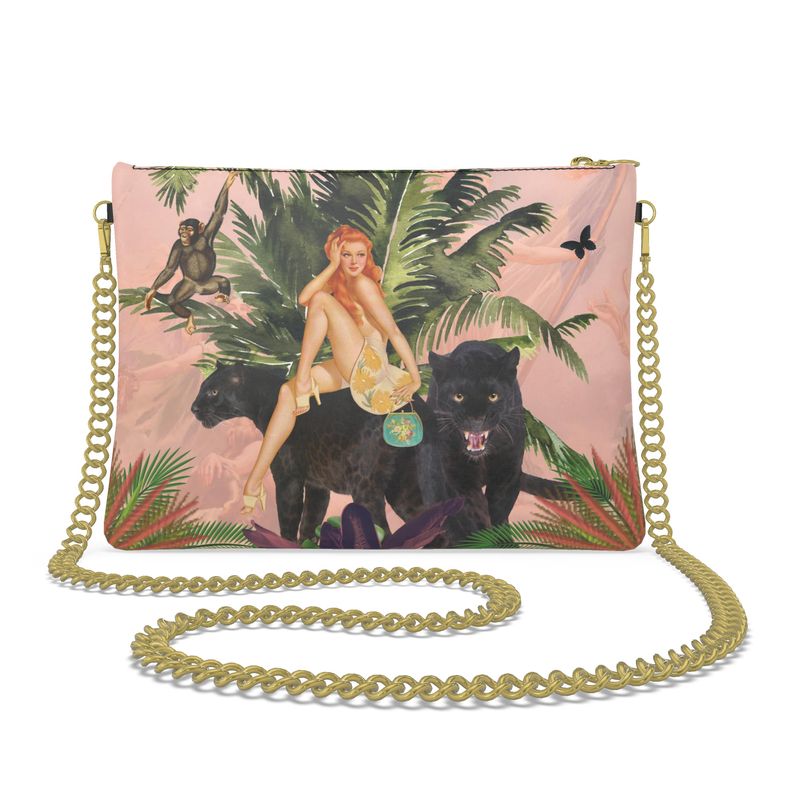 Jungle Walk Pink Leather Crossbody Bag