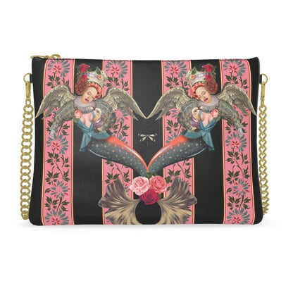 Mermaid Pink Leather Crossbody Bag