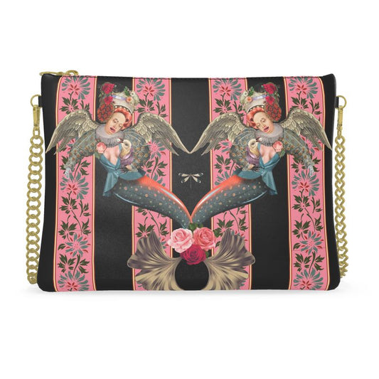 Mermaid Pink Leather Crossbody Bag
