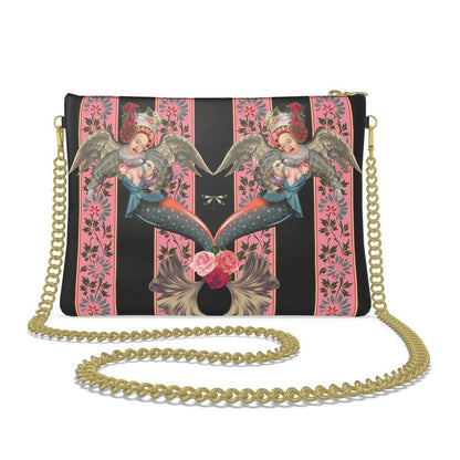 Mermaid Pink Leather Crossbody Bag
