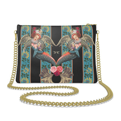 Mermaid Blue Leather Crossbody Bag