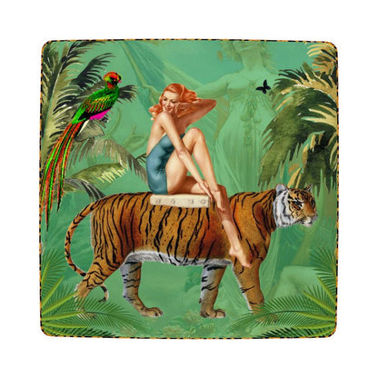 JWG Tiger Velour footstool