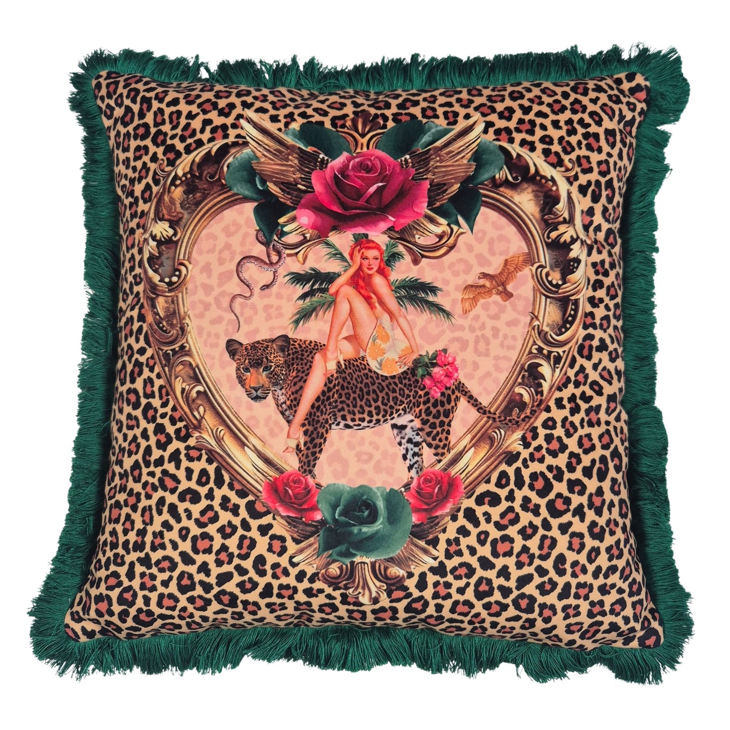 Tiger Rose Cushion Queen K