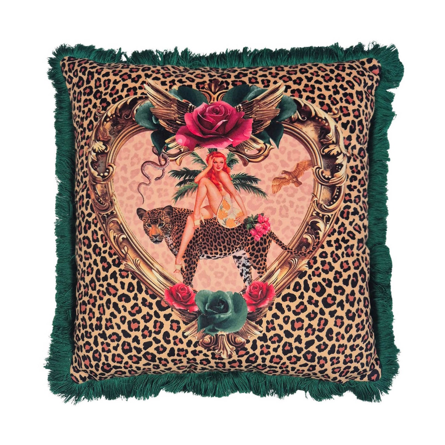 Tiger Rose Cushion Queen K