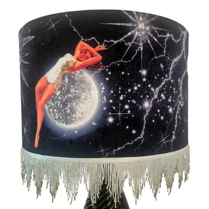 Celestial Goddess Beaded Fringe Lampshade