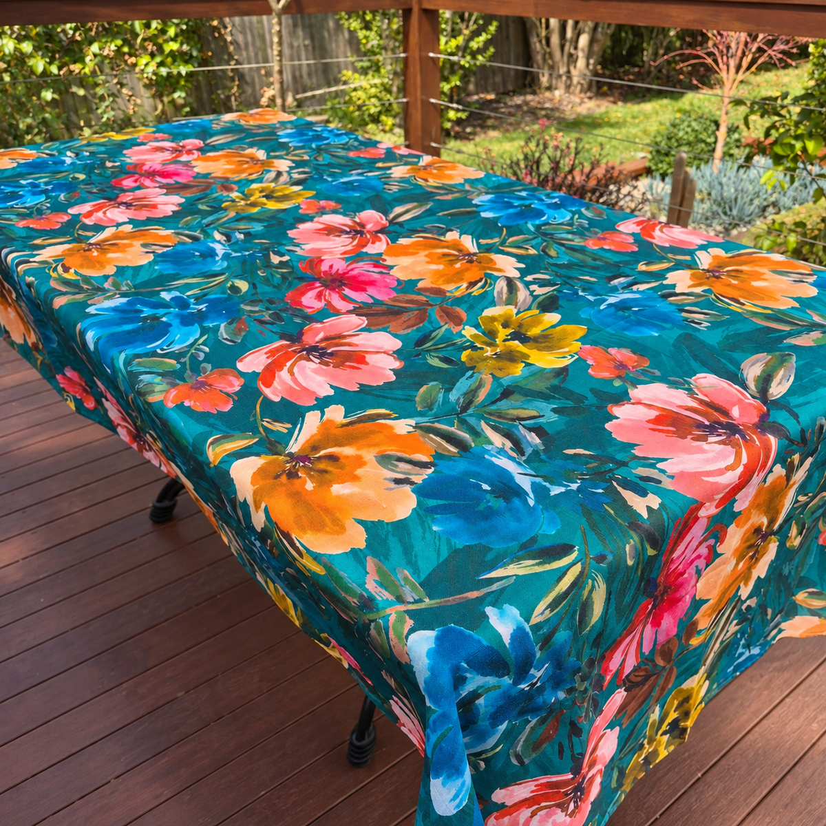 Lulu Larue Floral Linen Tablecloth