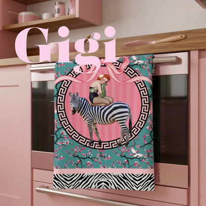Gigi Cherry Blossom Linen Tea Towel