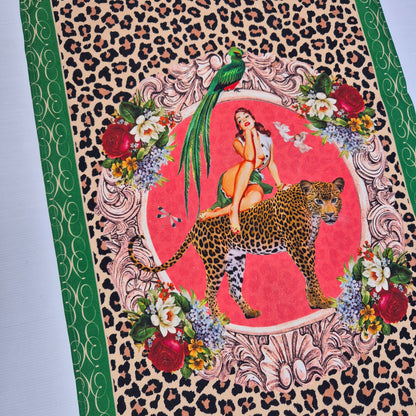 Alice Retro Glamour 100% Linen Tea Towel