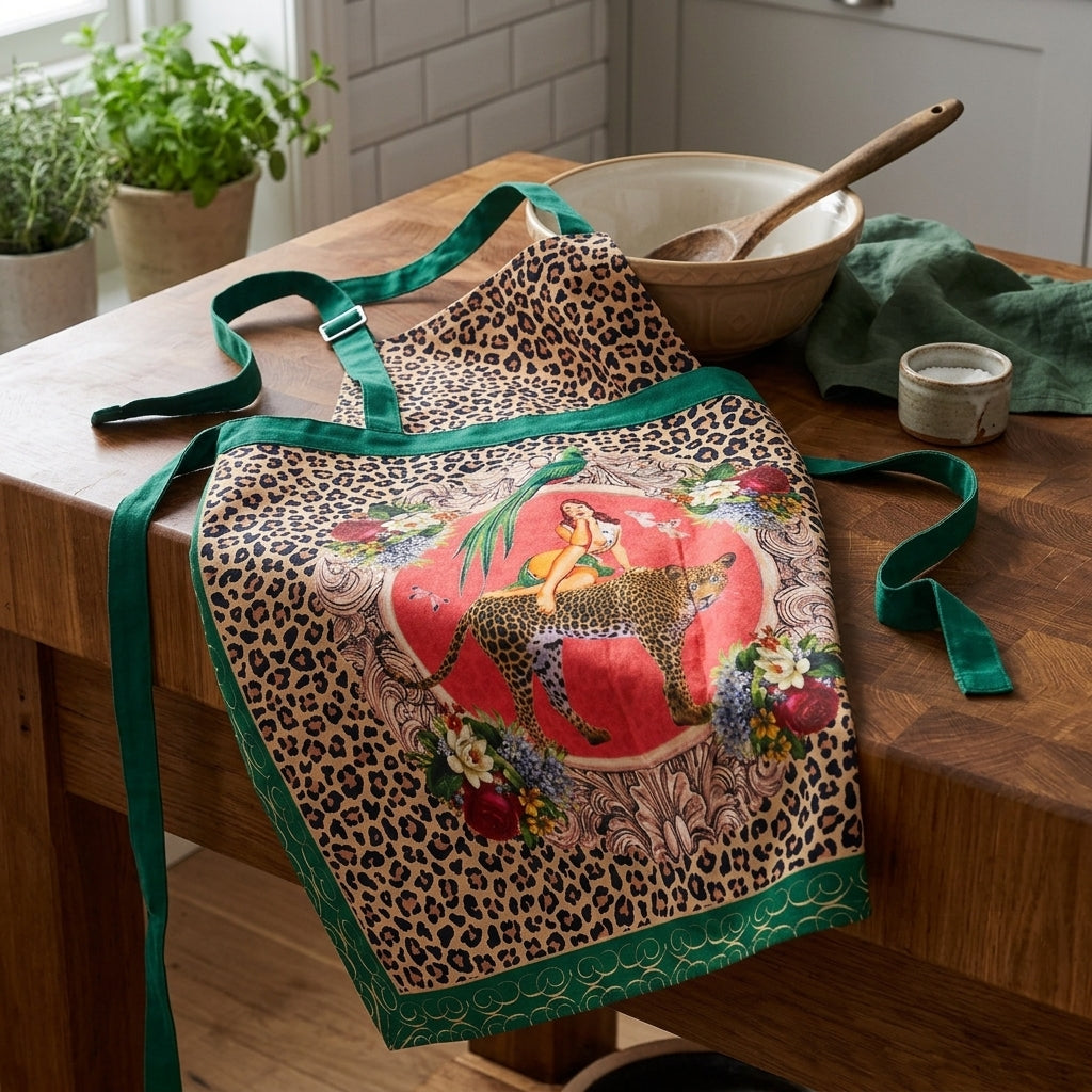 Alice Apron | Leopard Print Statement Apron