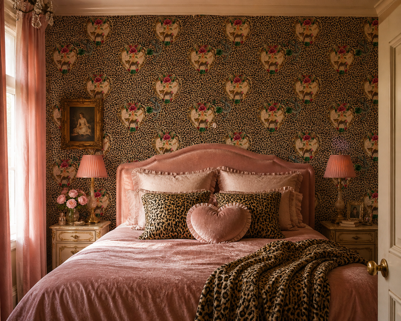 Tiger Rose Leopard Wallpaper