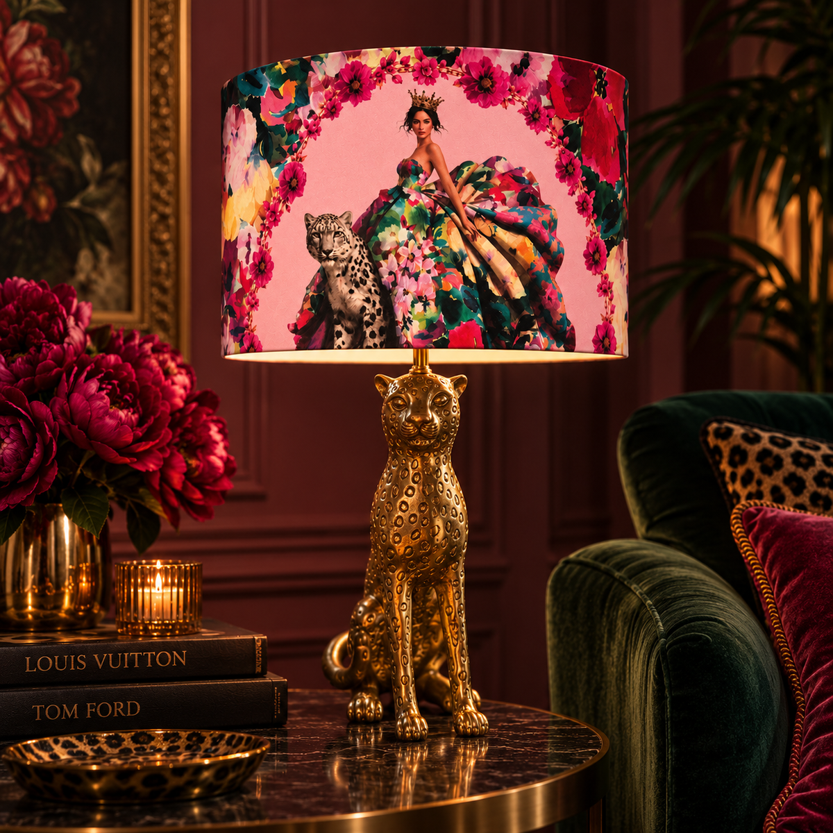 Her Wild Majesty Floral Lampshade