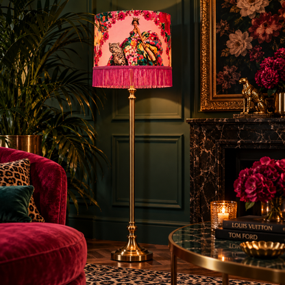 Her Wild Majesty Fringed Lampshade