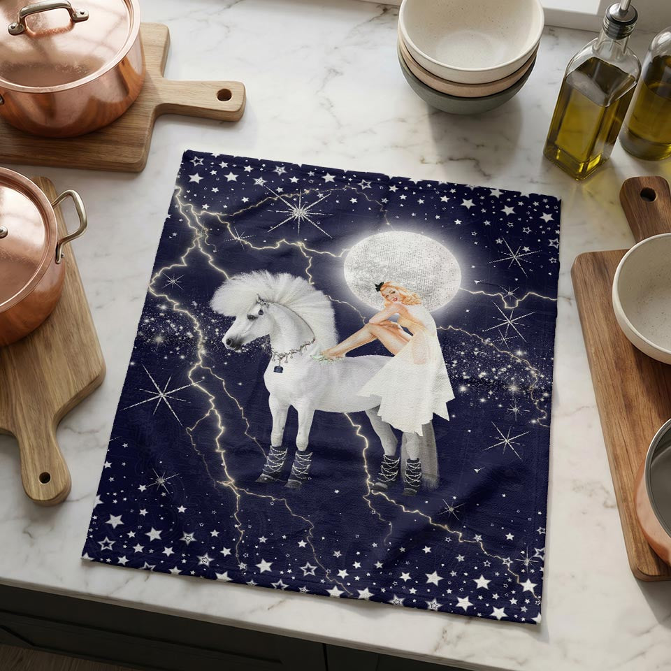 Celestial Goddess Linen Tea Towel