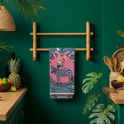 Gigi Cherry Blossom Linen Tea Towel