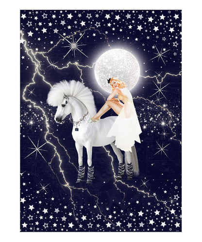 Celestial Goddess Linen Tea Towel