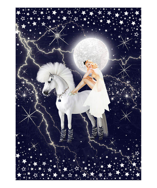 Celestial Goddess Linen Tea Towel