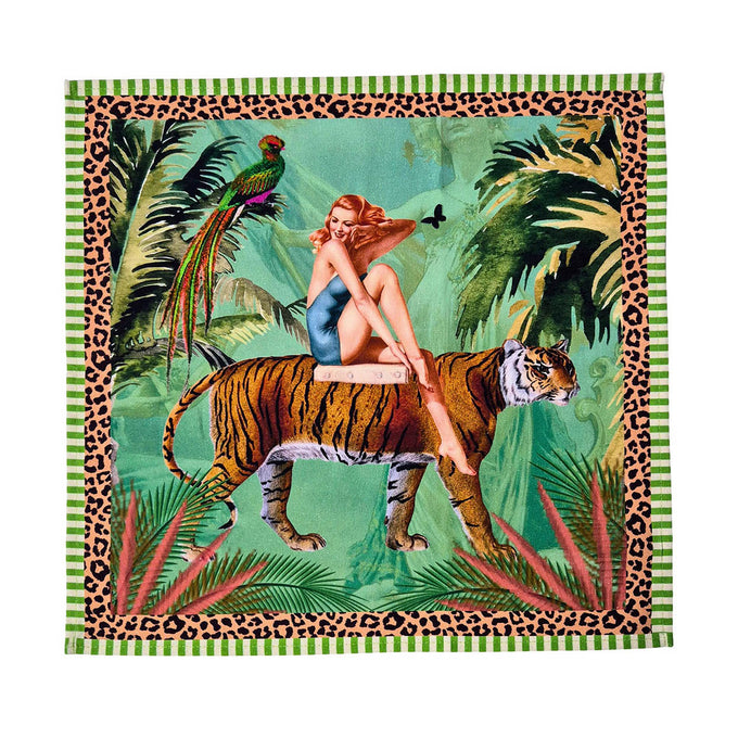 Jungle Walk Green Napkin 4Pc Set