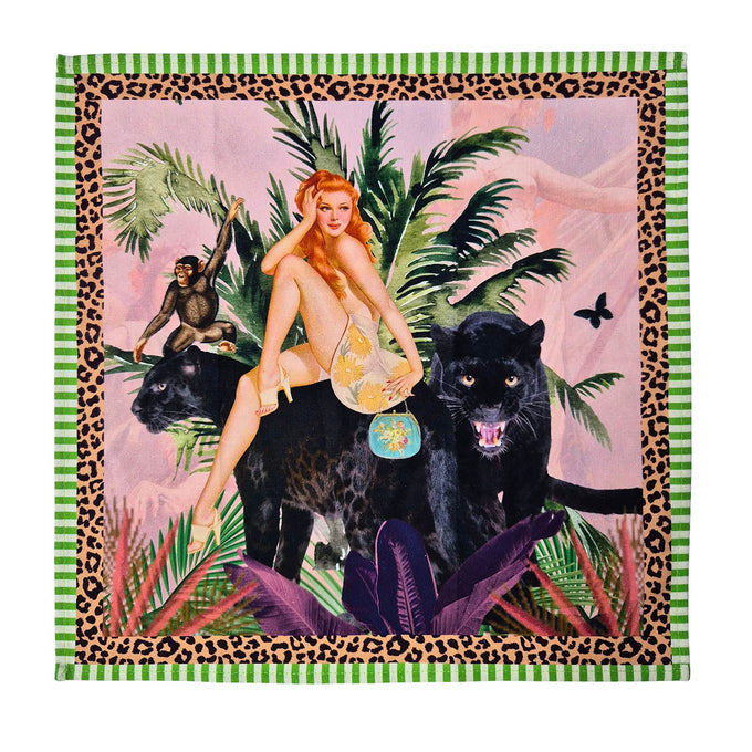 Jungle Walk Pink Napkin 4Pc Set