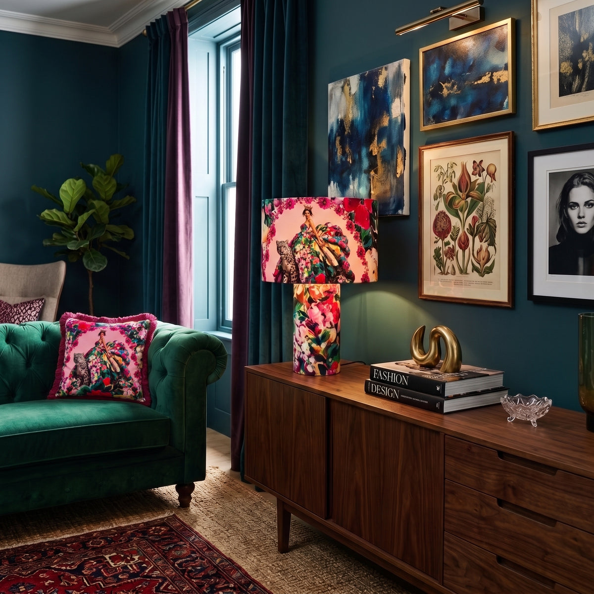 Her Wild Majesty Floral Cushion