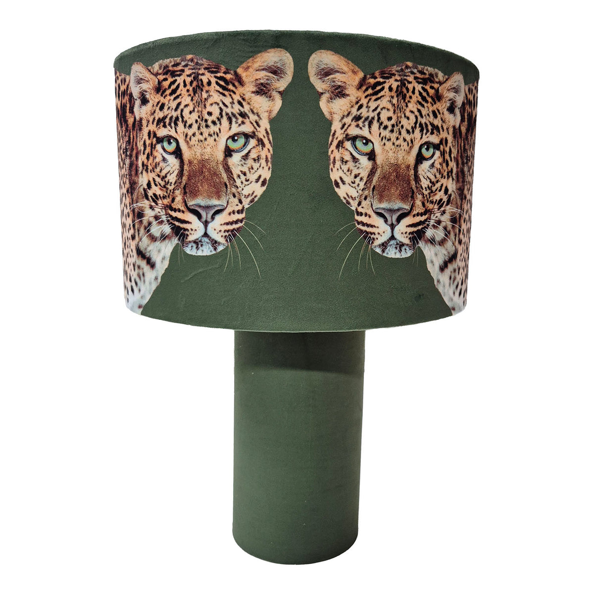 Leopard Lounge Table Lamp Olive