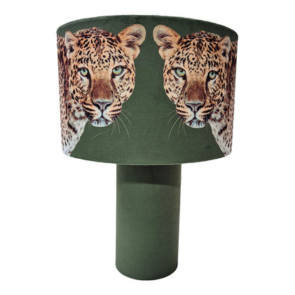 Leopard Lounge Table Lamp Olive