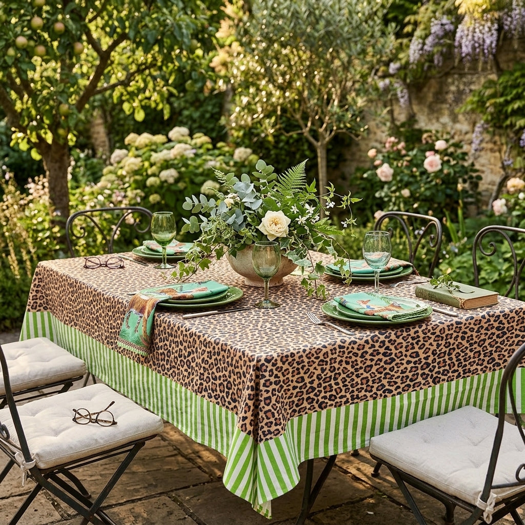 Wild at Heart 100% Linen Tablecloth ❤️