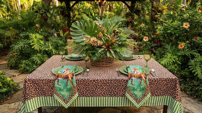 Wild at Heart 100% Linen Tablecloth ❤️
